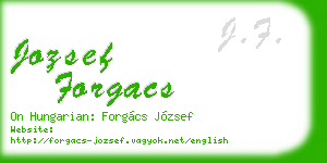 jozsef forgacs business card
