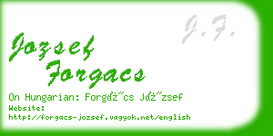 jozsef forgacs business card
